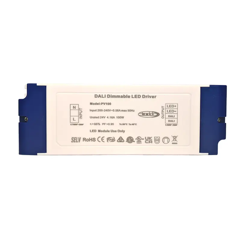 Controlador DALI de voltaje constante de 100 W para regulable de 24 V