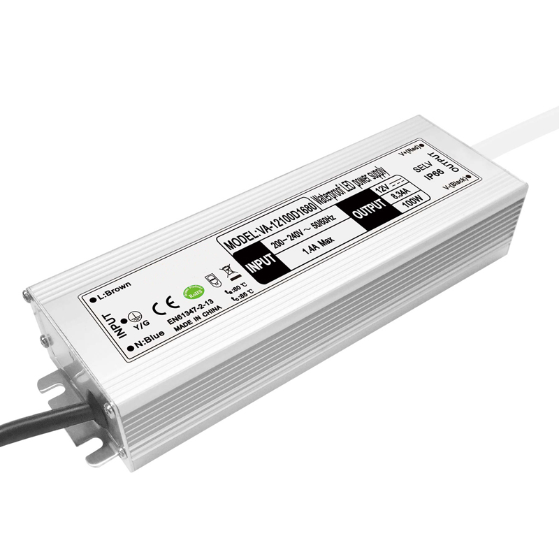 Controlador LED impermeable de voltaje constante de 100 W