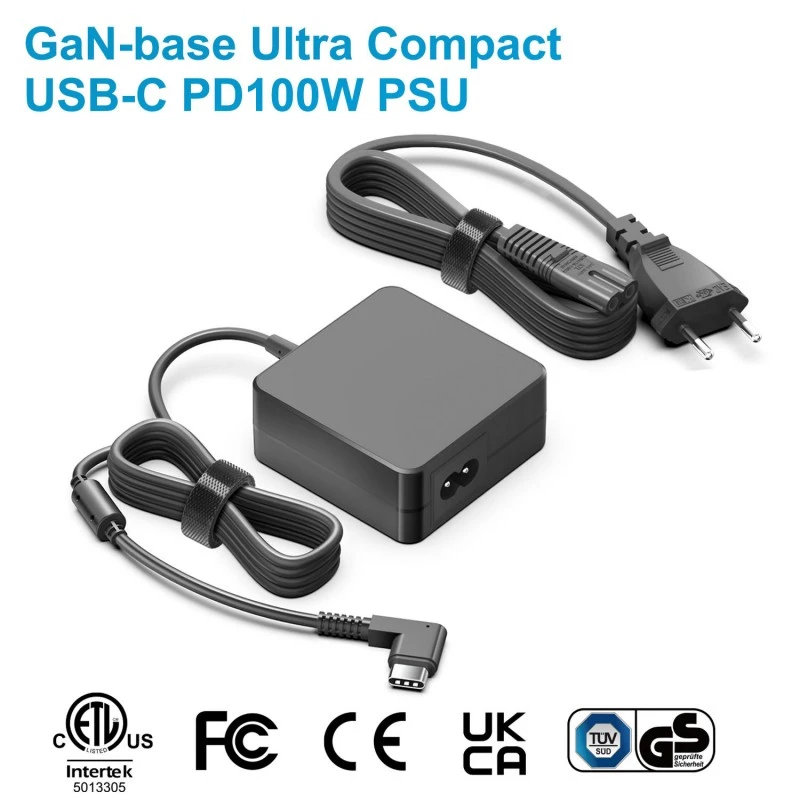 Adaptador de corriente USB-C GaN cuadrado PD de 100 W
