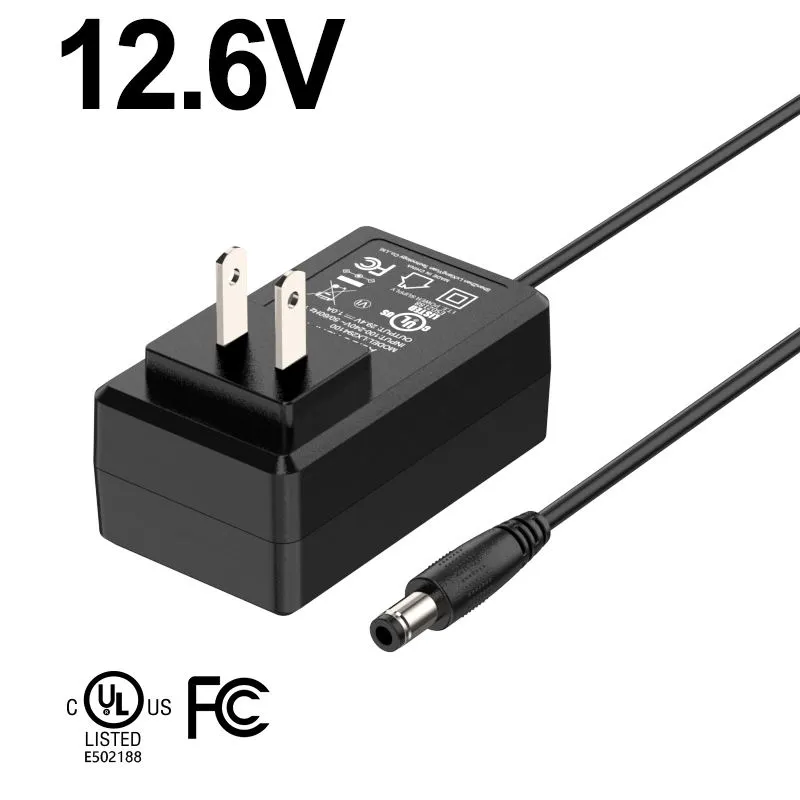 Adaptador de fuente de alimentación para scooter eléctrico de montaje en pared de 12,6 v 2 A