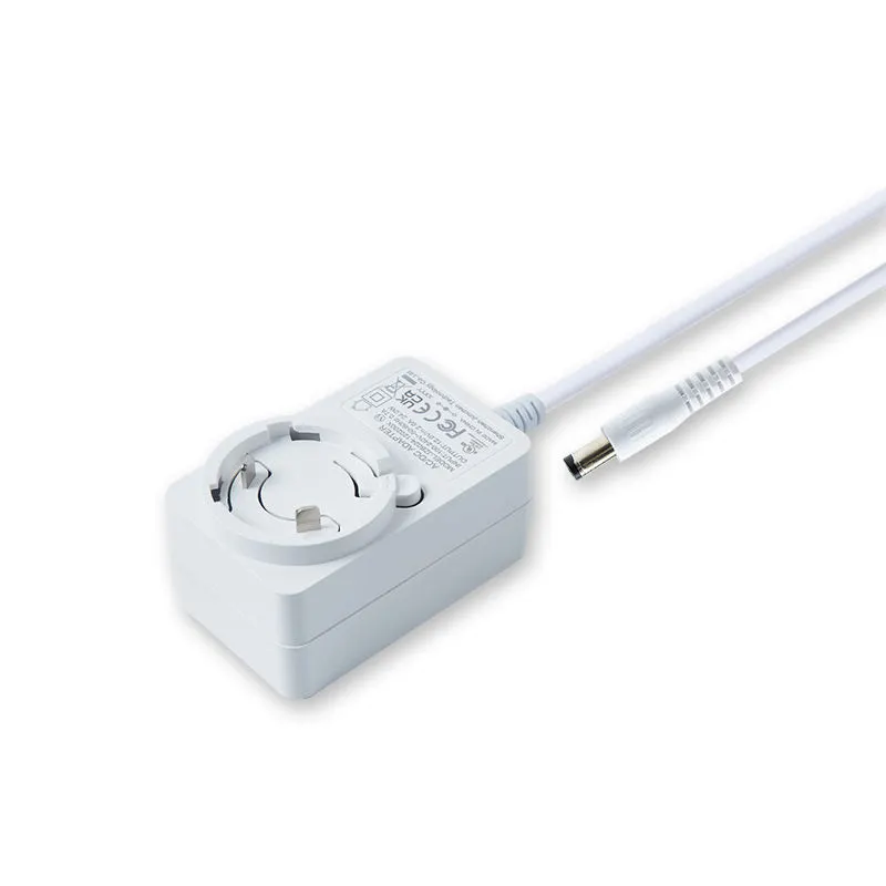 Adaptador de corriente de enchufe intercambiable de 12V 2A