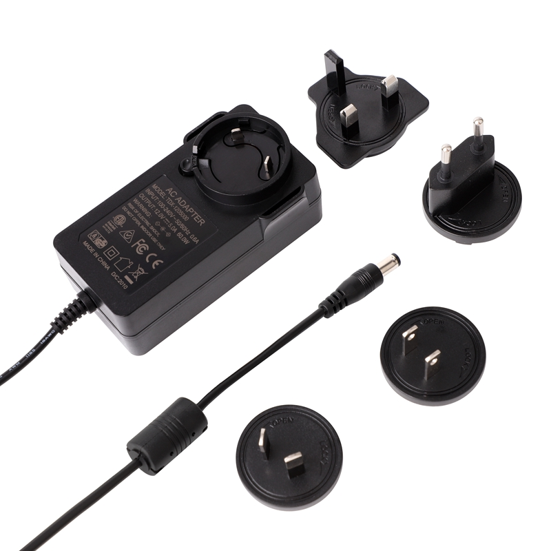 Adaptador de corriente intercambiable universal de 12V 5A