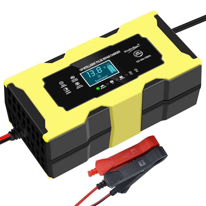 Cargador de batería de motocicleta de reparación automática inteligente completa de 12V 6A