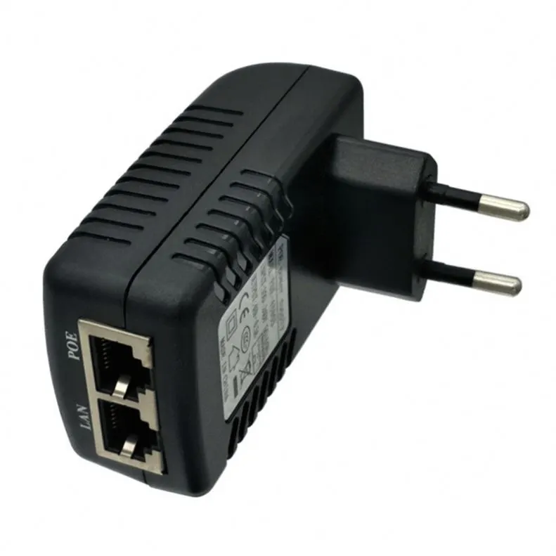 Inyector POE con enchufe de montaje en pared de 18W