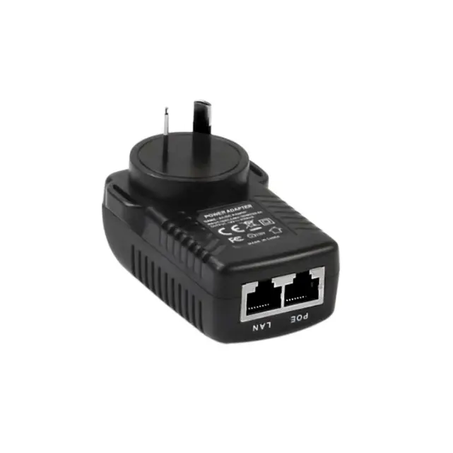 Adaptador de pared POE de 24V 1A Inyector POE de doble puerto