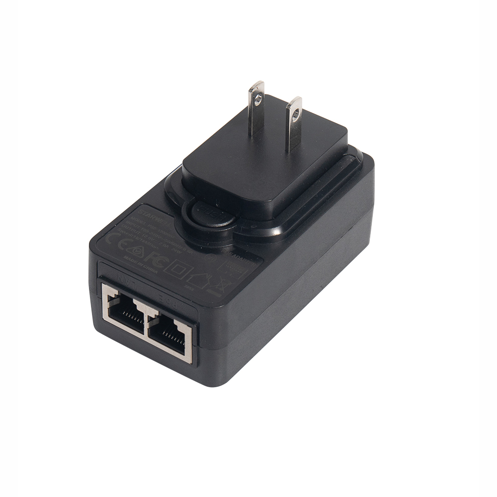 Inyector POE con enchufe desmontable de 24W