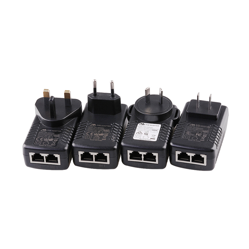 Inyector POE montado en la pared de 24W