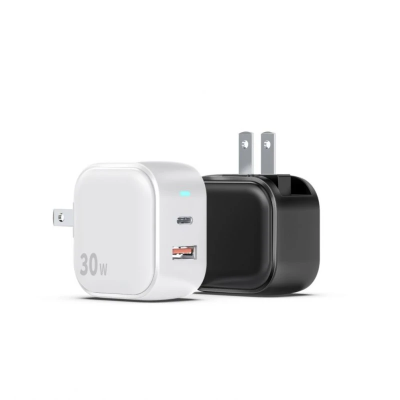 Cargador rápido de 30WPD con USB-A y USB-C