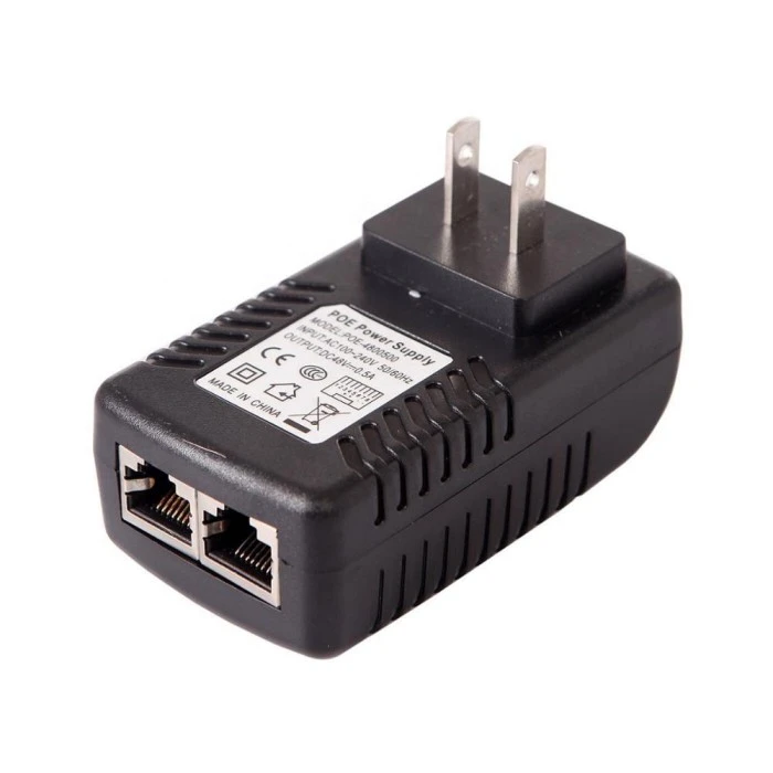 Adaptador Ethernet del inyector POE del enchufe de pared de 48V 0.5A