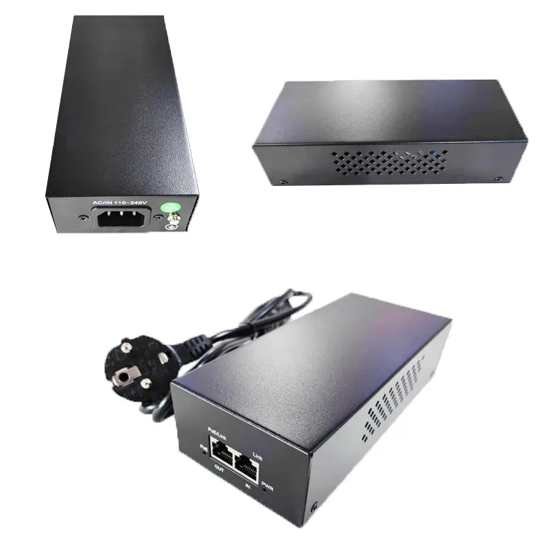 Adaptador PoE de inyector PoE de 48V y 90W