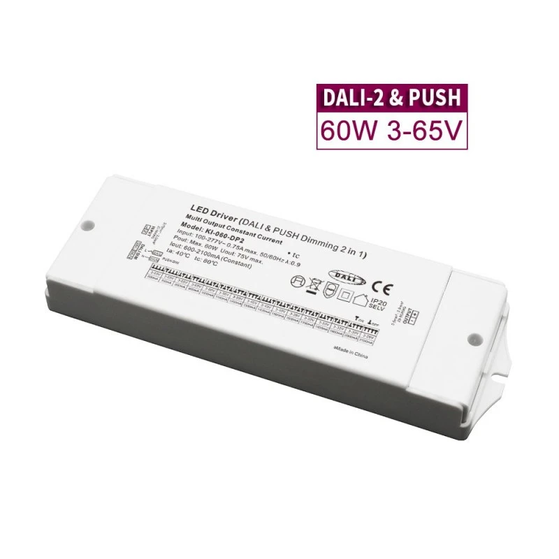 Controlador LED CCT regulable DALI de corriente constante de 60 W