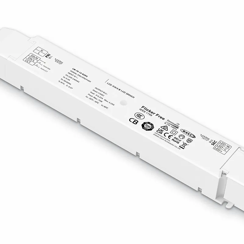 Controlador LED regulable DALI de voltaje constante de 75 W y 12 V