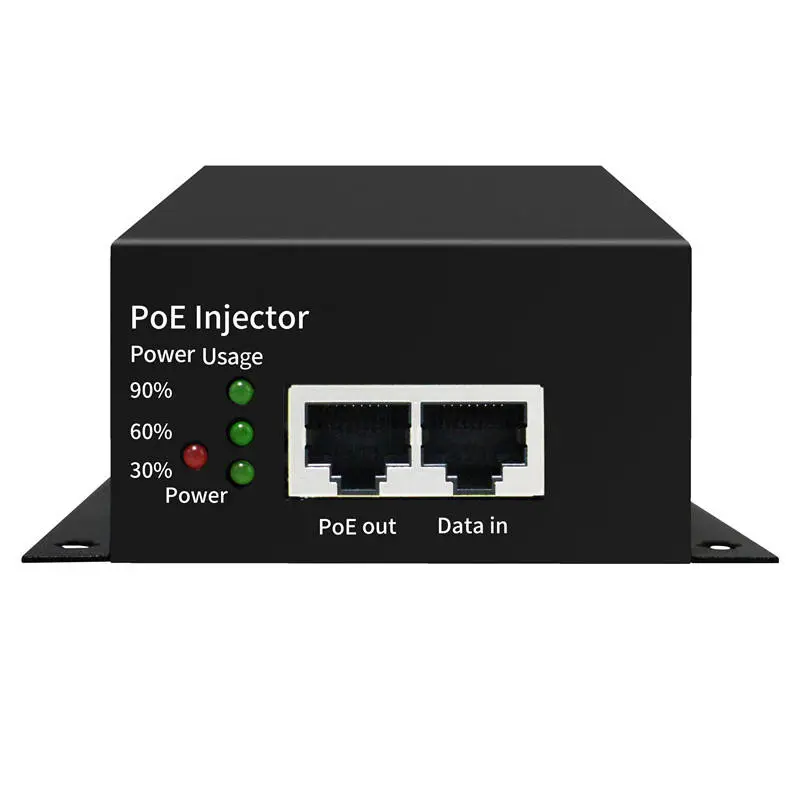 Inyector PoE Gigabit IEEE802.3bt con caja metálica de 90W
