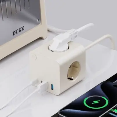Regleta UE con 25W PD USB 3 tomas de CA