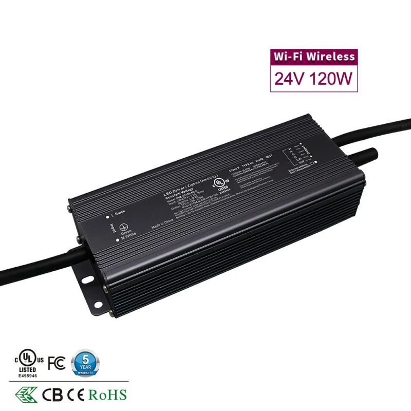 Controlador LED de voltaje constante de atenuación inalámbrico Tuya Zigbee de 120W